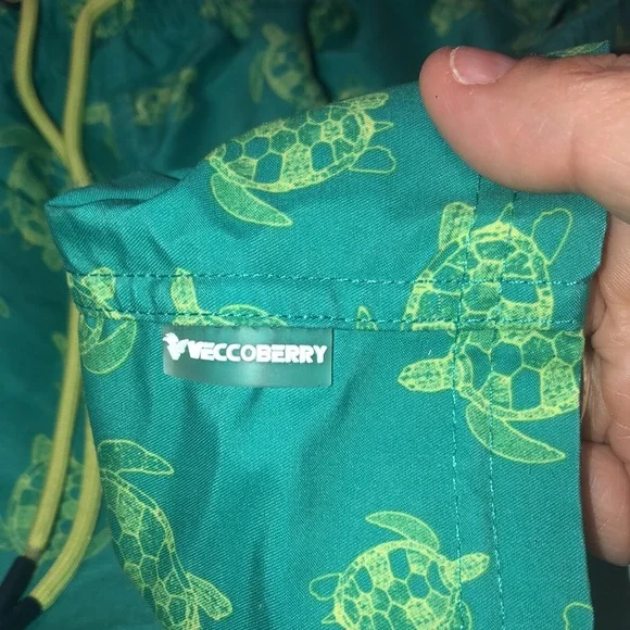 Men's Turtle Print Swim Trunks Size XL - Picture 9 of 9